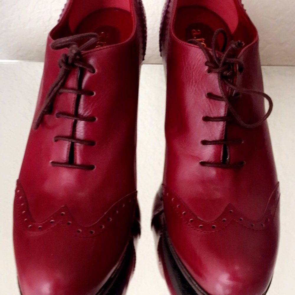 A. Testoni Red Booties - Picture 2 of 4